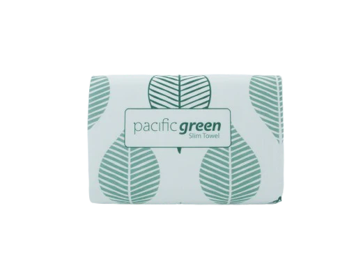 Pacific Green Slim Towel – 250 Sheets per Pack, 16 Packs per box