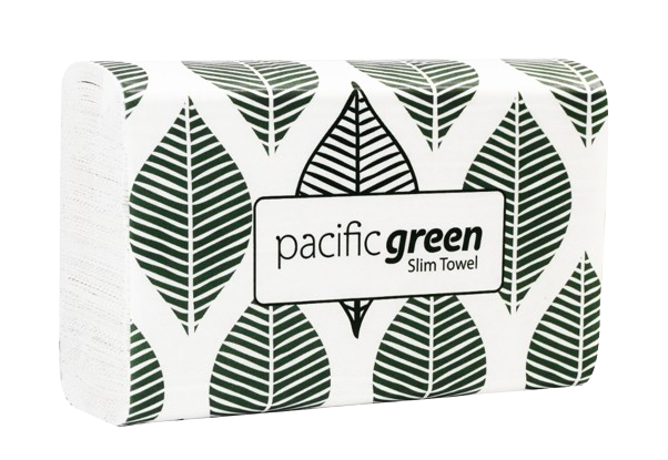 Pacific Green Recycled Slim Towel. Case of 16 packs