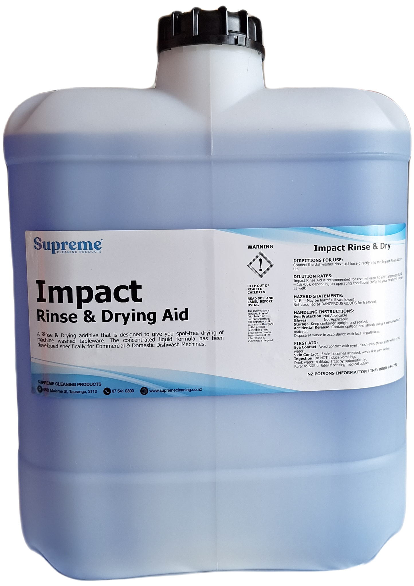 Supreme Rinse & Drying Aid 20 litres