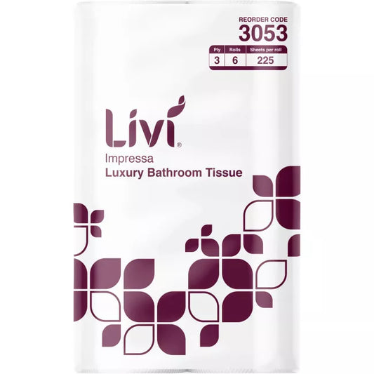 Livi Impressa Multipack Bathroom Tissue 3 Ply 225 Sheets 6 Pack