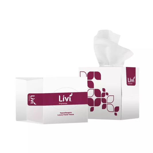 Livi Impressa Luxury Facial Tissue Cube 3 Ply 65 Sheets