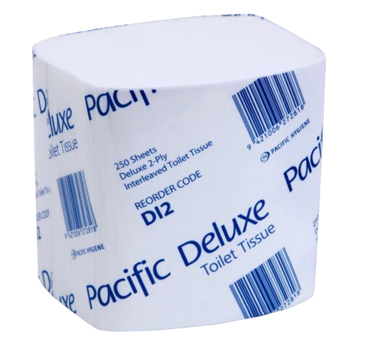 Pacific Deluxe Interleaved Toilet Tissue 2-Ply - Case of 36 packs