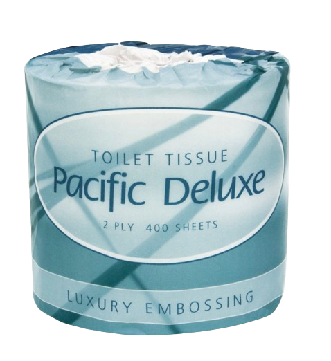 Pacific Deluxe Roll Toilet Tissue 2-Ply 400 Sheets - Case of 48 rolls