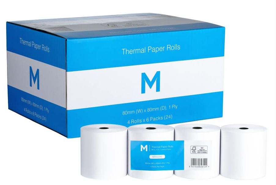 Matthews Thermal Paper Rolls 1 box 80mm x 80mm
