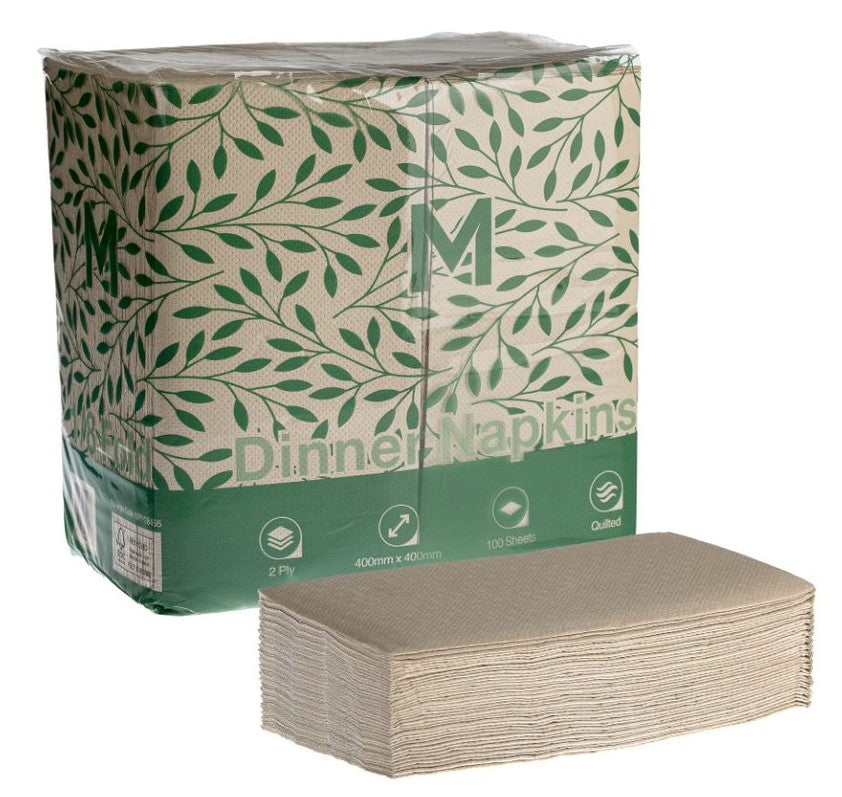 Matthews Quilted Dinner Napkins Brown, 1 box