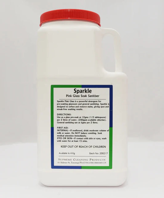 Supreme Sparkle Pink Glass Soak Sanitiser 4 kg