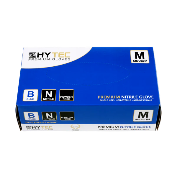Gloves, Hytec Clear Vinyl, Powder Free. 100 Gloves per box